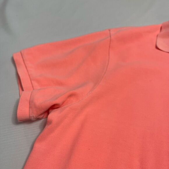 Polo Ralph Lauren Men’s Neon Peach Orange Custom Fit VTG Neon Polo Shirt Size XL - Picture 4 of 7